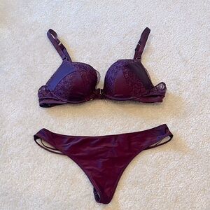 Victoria's Secret Deep Purple Lace Lingerie